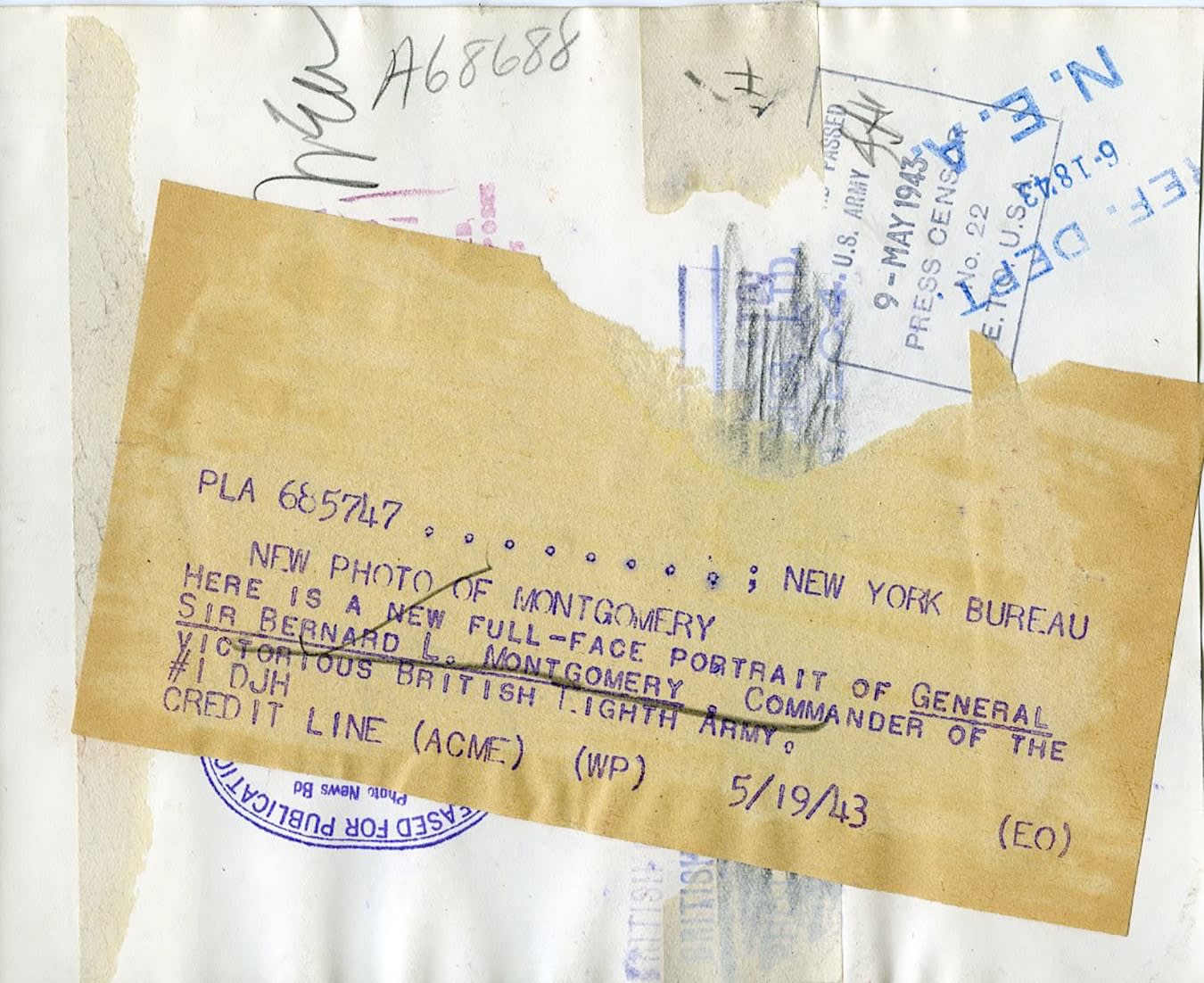 “The Face of Victory: General Sir Bernard Montgomery at the Height of War”Commander, British Eighth Army — World War II, 1943, 1943