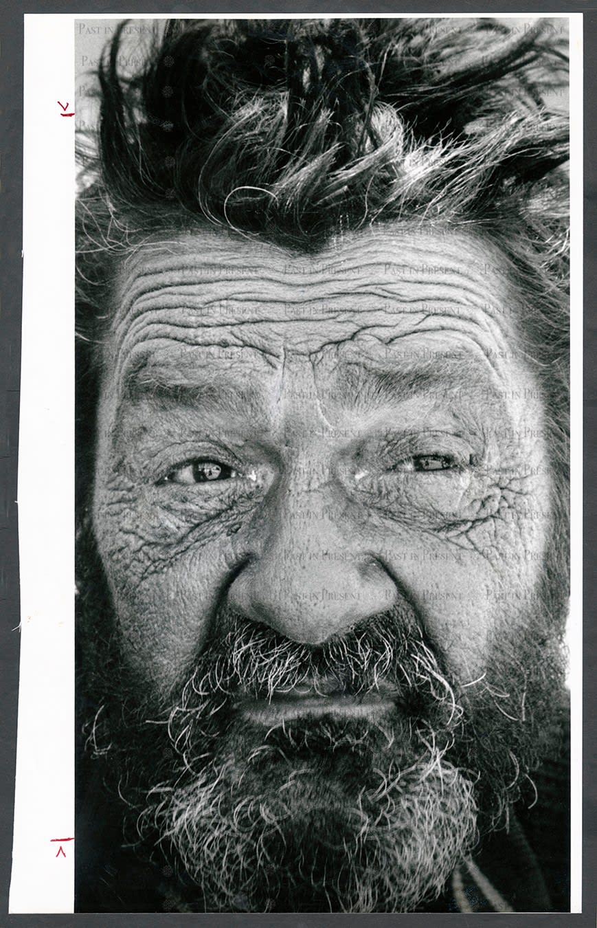 Carol Guzy, “The Weight of Years: A Face from Homeless America” Miami, Florida", 1982