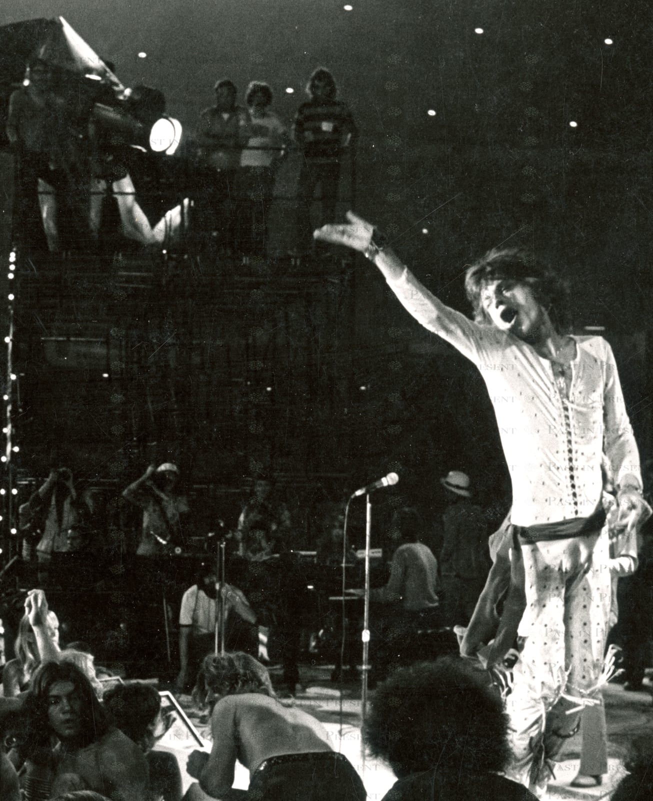 Peter Beard, Midnight Majesty: Mick Jagger Commands the Stage – Madison Square Garden, 1972 (Terry Southern Collection), 1972