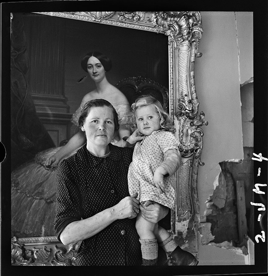 John G. Morris, #2 Vouilly, Calvados, Normandy, c. July 23: displaced persons whose homes were destroyed by Allied bombing