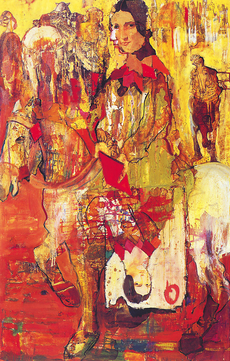 Patrica Nix, Queen of Diamonds Rides a White Horse, 1984