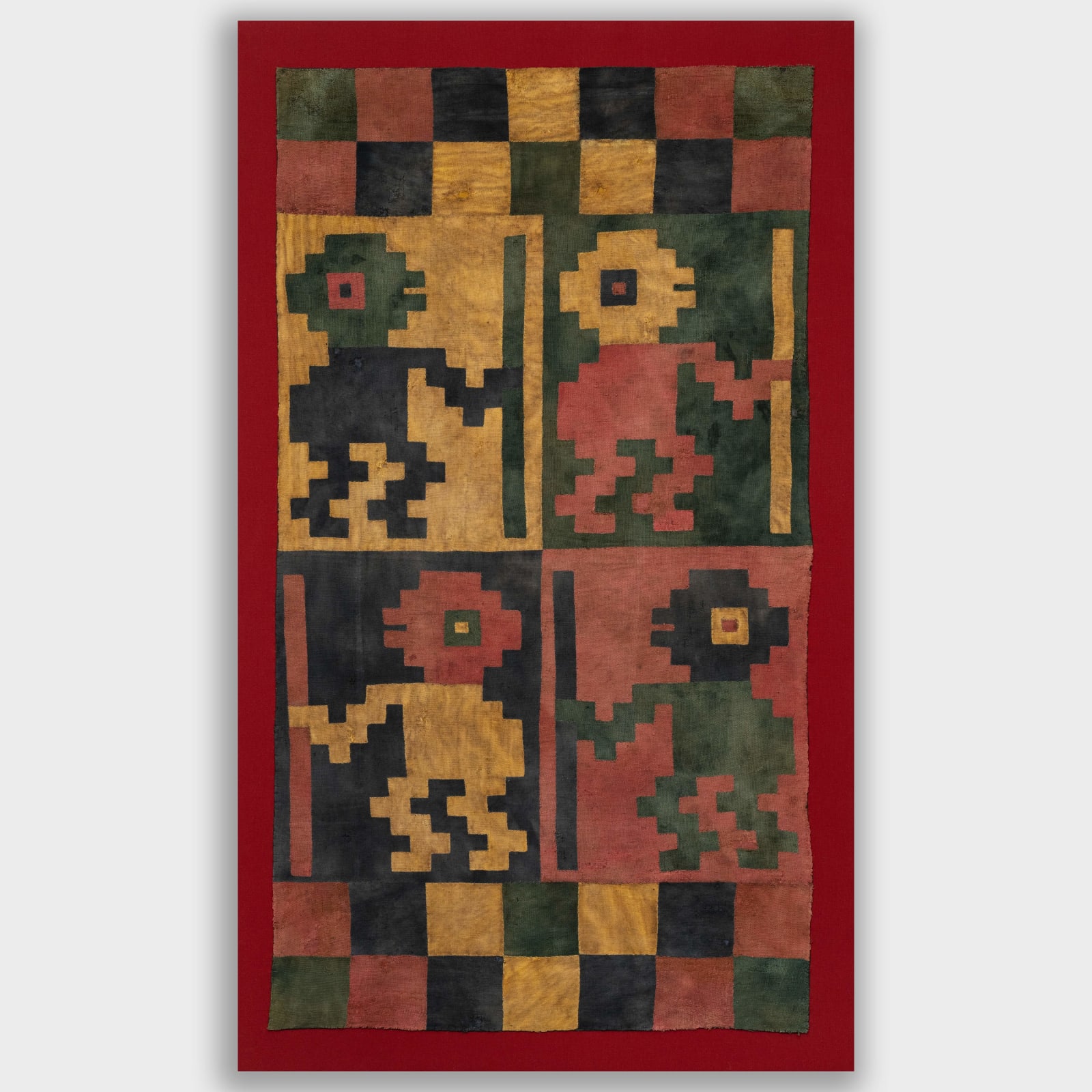 Nazca/Huari Culture, Nazca/Huari Four Figure Textile, Circa. 300 - 600AD
