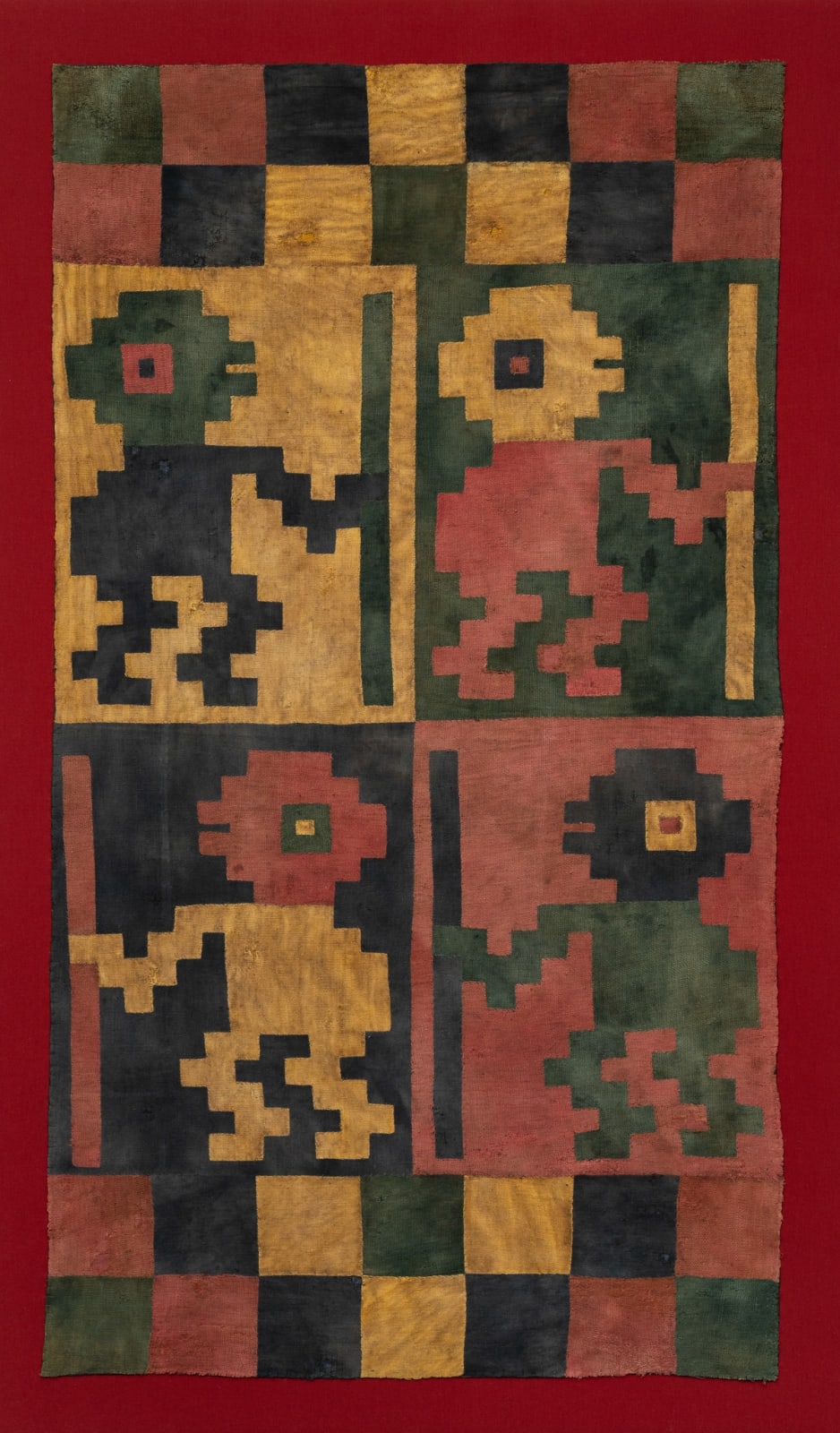Nazca/Huari Culture, Nazca/Huari Four Figure Textile, Circa. 300 - 600AD