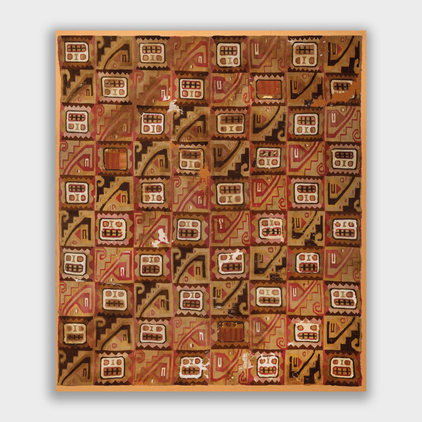 Huari Culture, Textile Panel (Skull Motif), Circa. 800AD