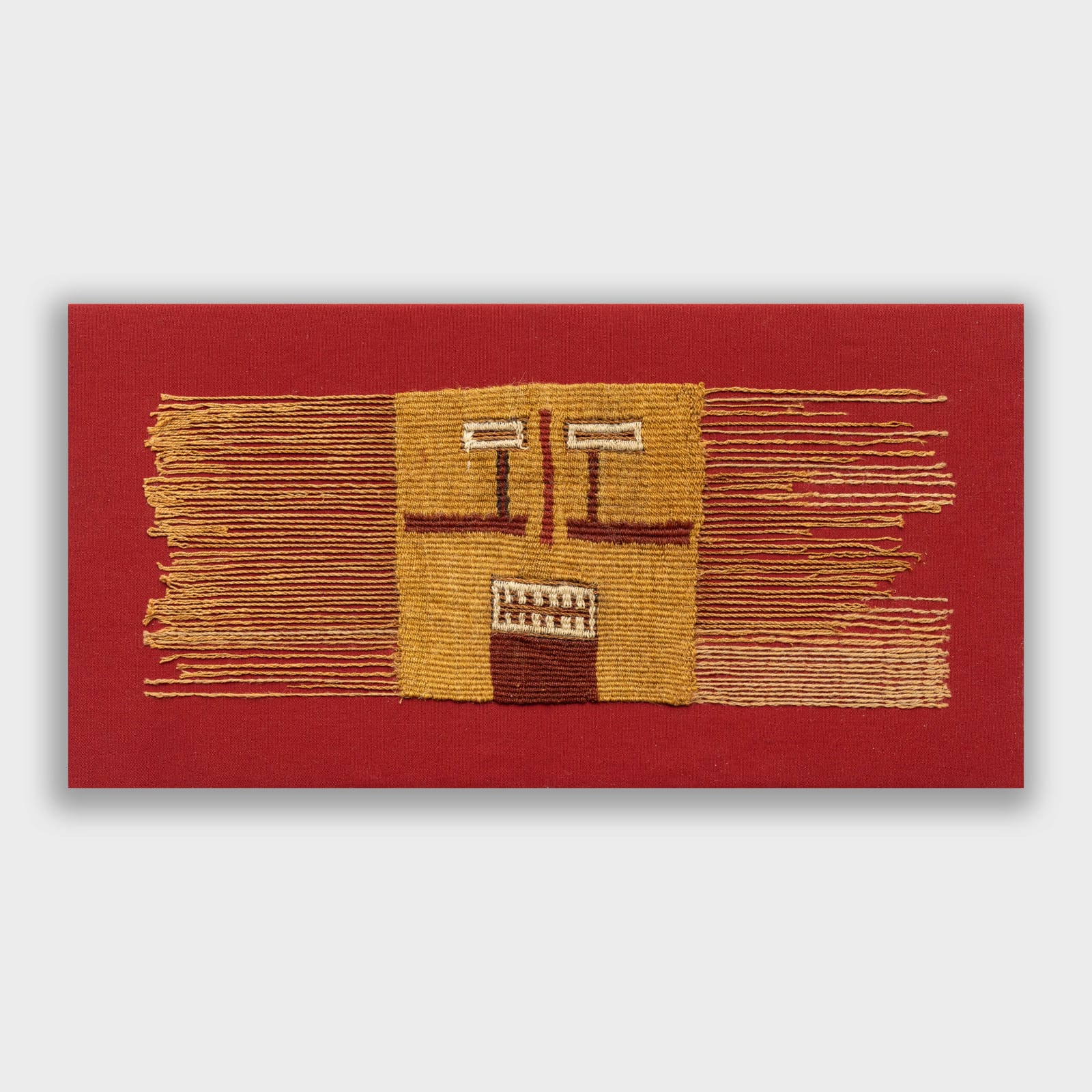 Sihuas Culture, Nazca/Sihuas Textile Fringed Deity Face, Circa. 100-400 AD