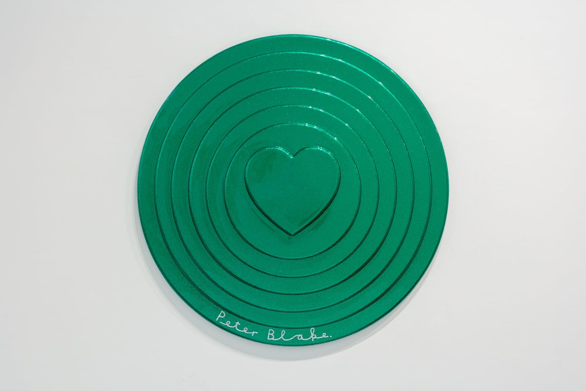 Peter Blake, Green Target (metal flake), 2017
