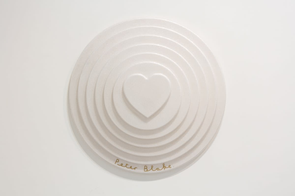 Peter Blake, White Target (metal flake), 2017