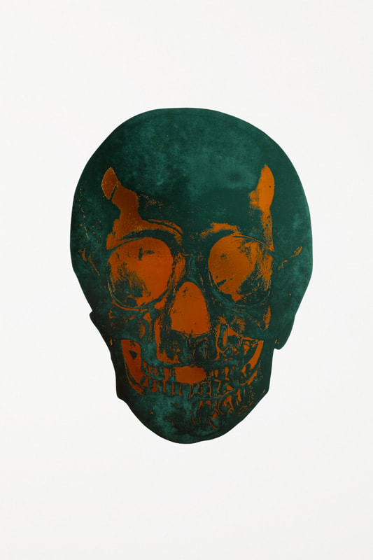 Damien Hirst, Racing Green/Island Copper Skull, 2009