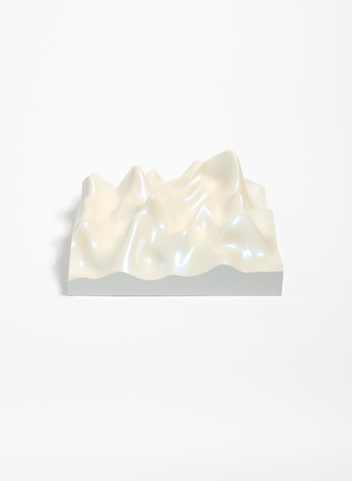 Peter Saville, Unknown Pleasure, Irodin 219, Rutile lilac pearl on white background, 2015