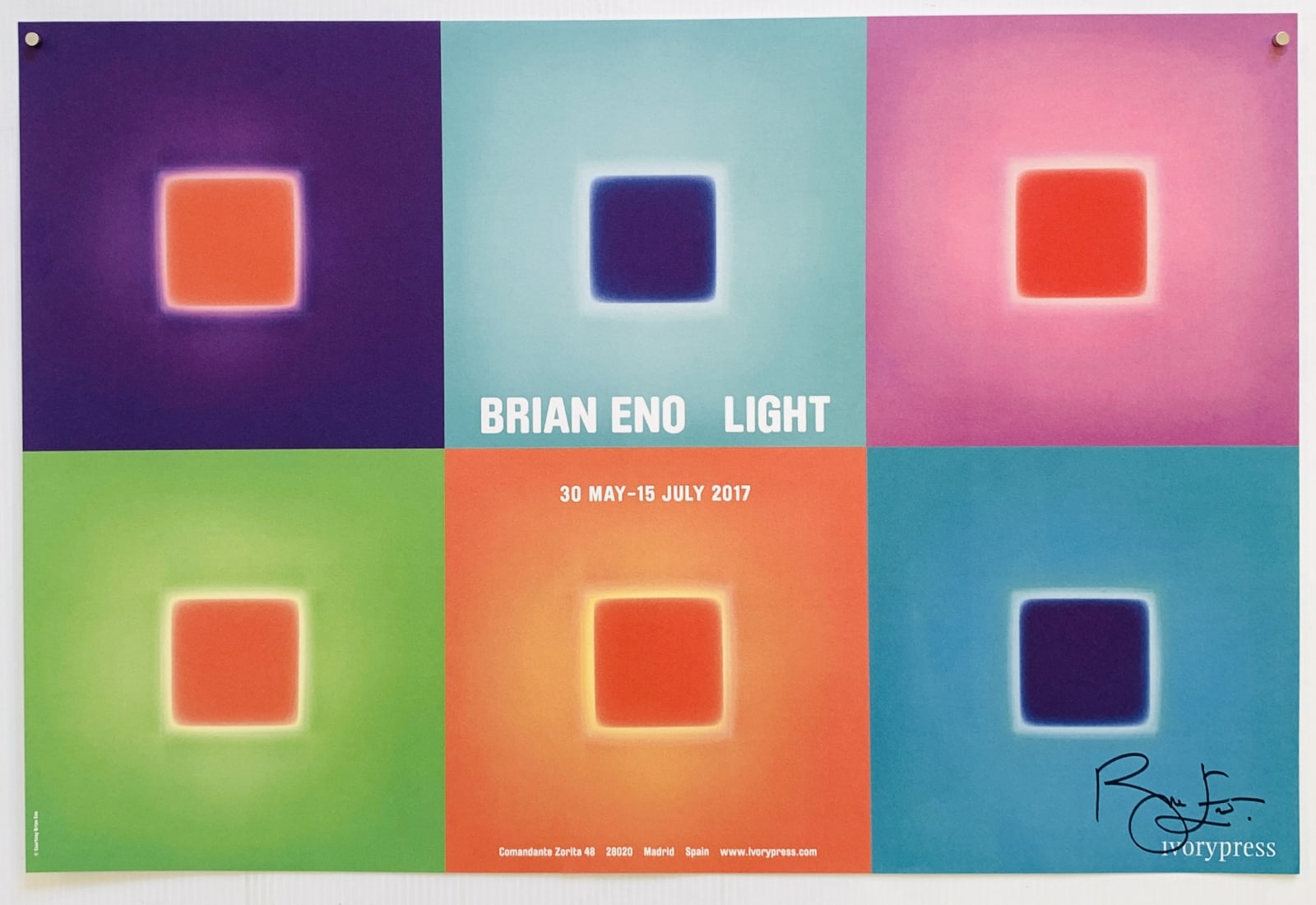 Brian Eno, 'Light' Exhibition poster, 2017