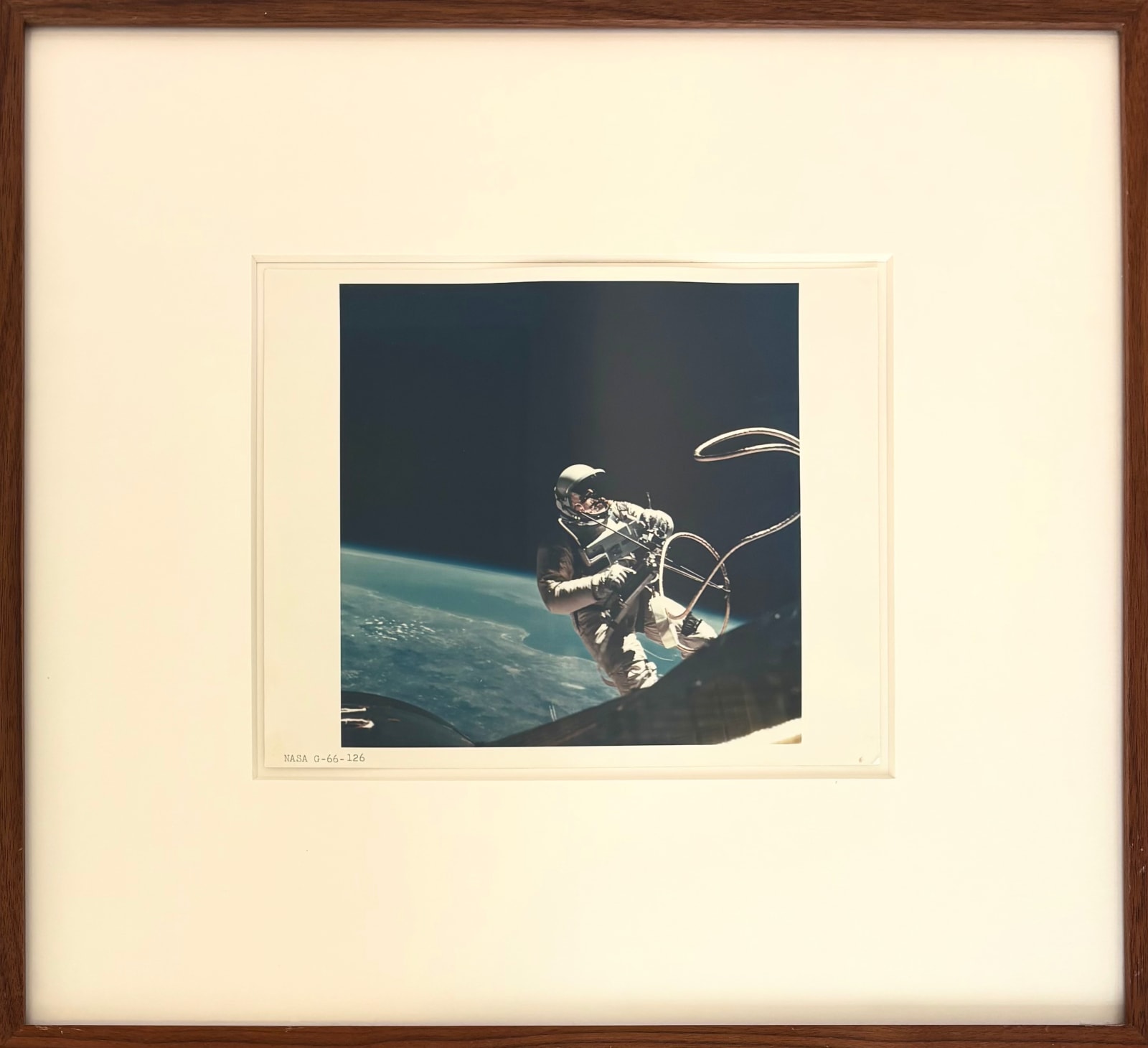 NASA, Flight Pilot Edward H. White II During his Twenty-Minute Spacewalk in the Zero Gravity Over Hawaii, June 1965
