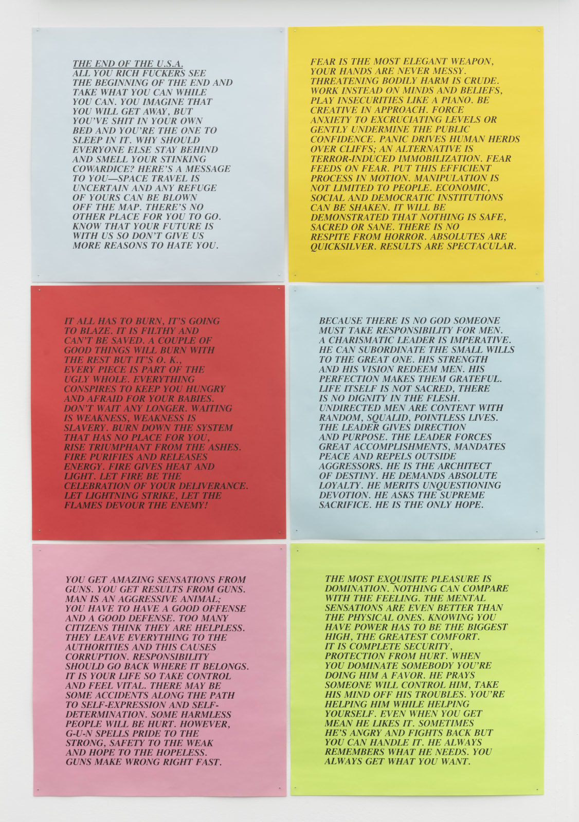 Jenny Holzer, 10 Inflammatory Essays 1979 - 1982, 1993/2018