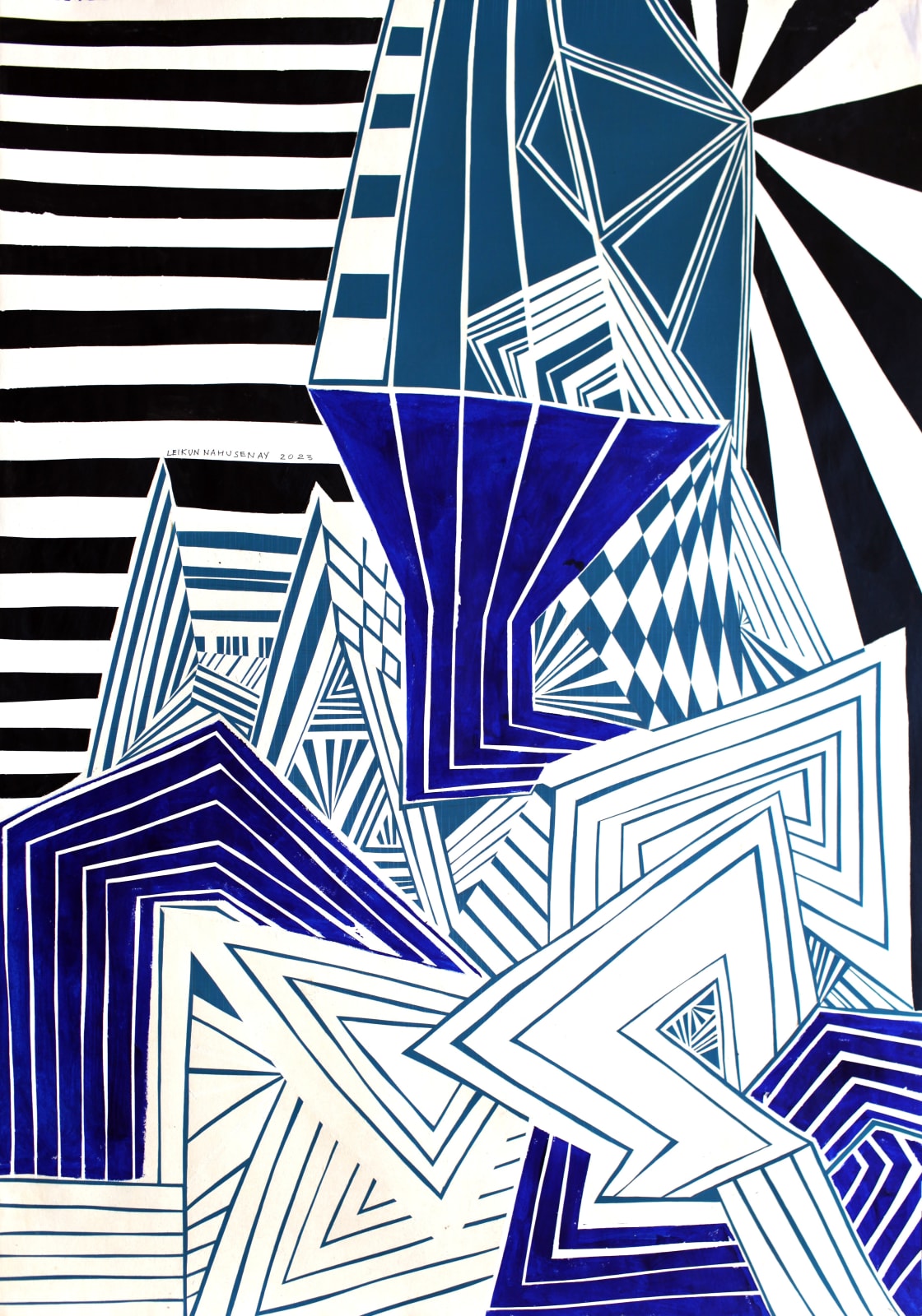 Leikun Nahusenay, Blue Built II, 2023