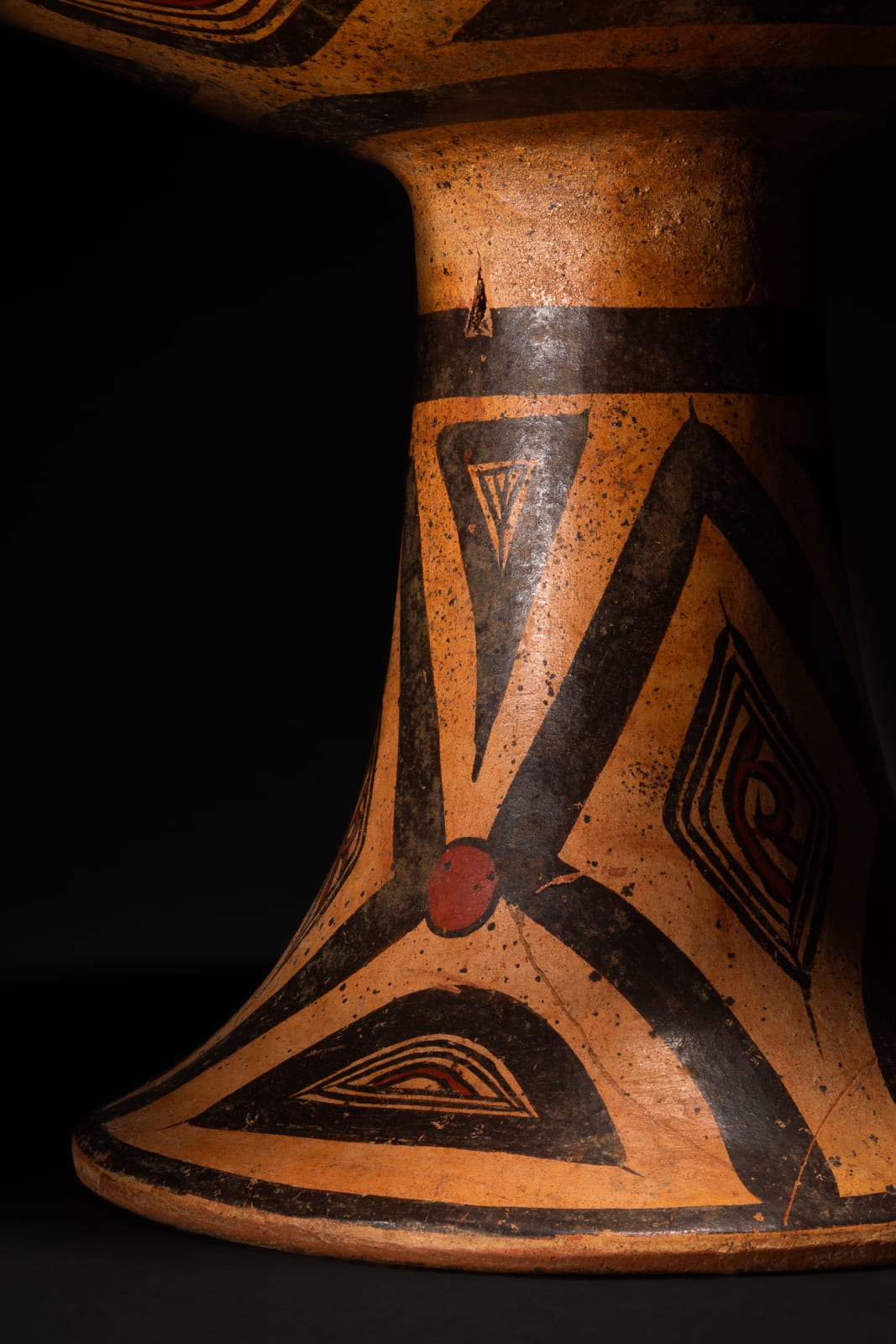 Panamanian Polychrome Footed plate, Ca. 800-1200 AD