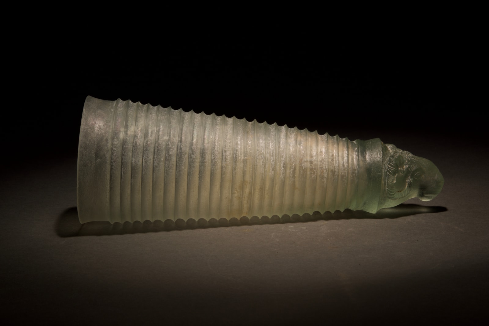 Achaemenid Glass Rython with Head of Ram, Achaemenid Glass Rython with Head of Ram, Ca. 500-400 BC