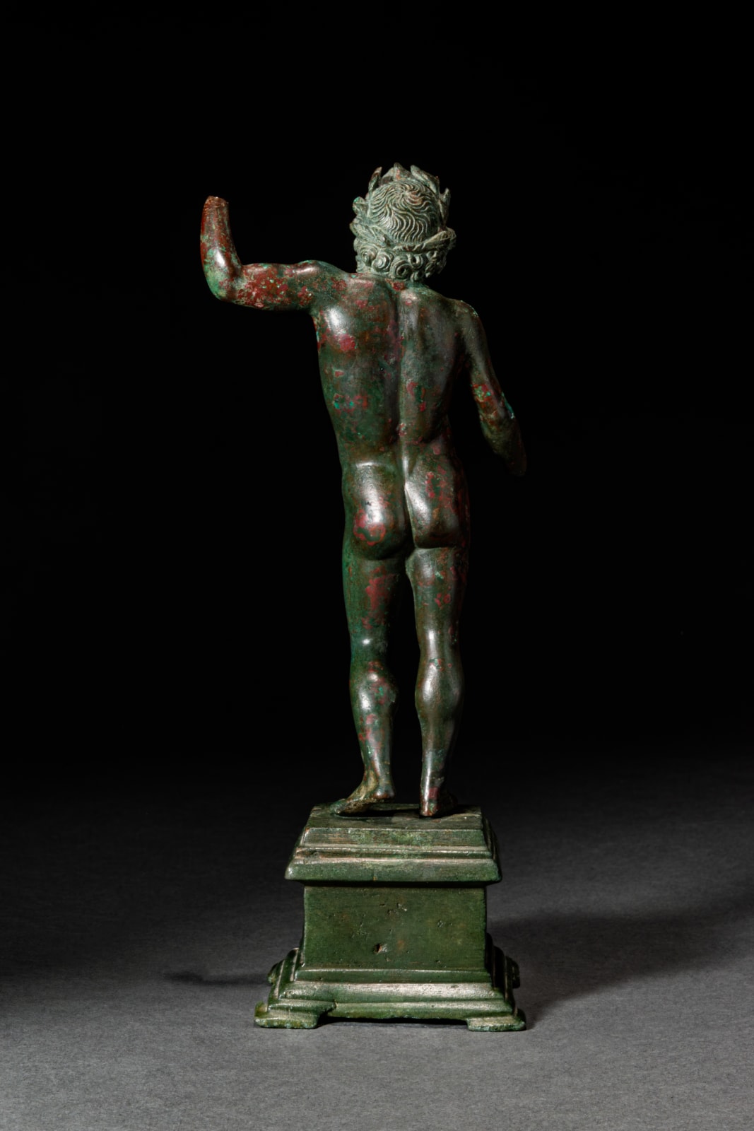 Roman Bronze Figure of Jupiter with Inlaid Eyes, Circa AD 75-125