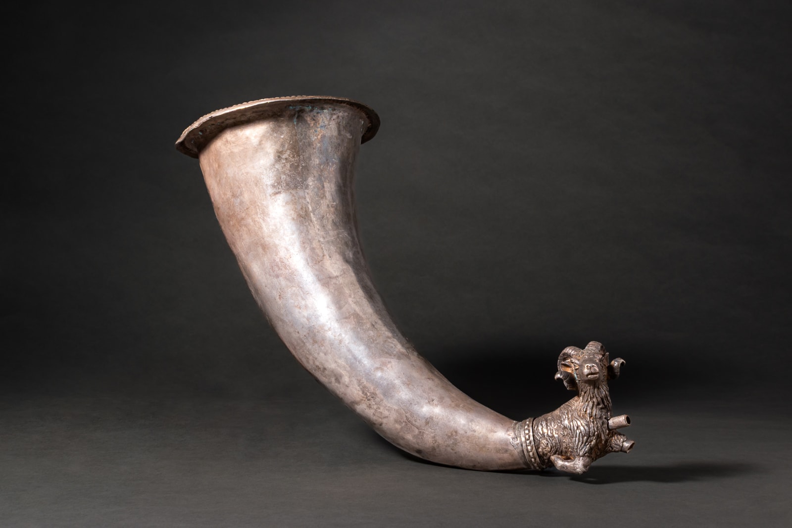 Achaemenid Silver Rython with Stag, Ca. 500 - 300 BC