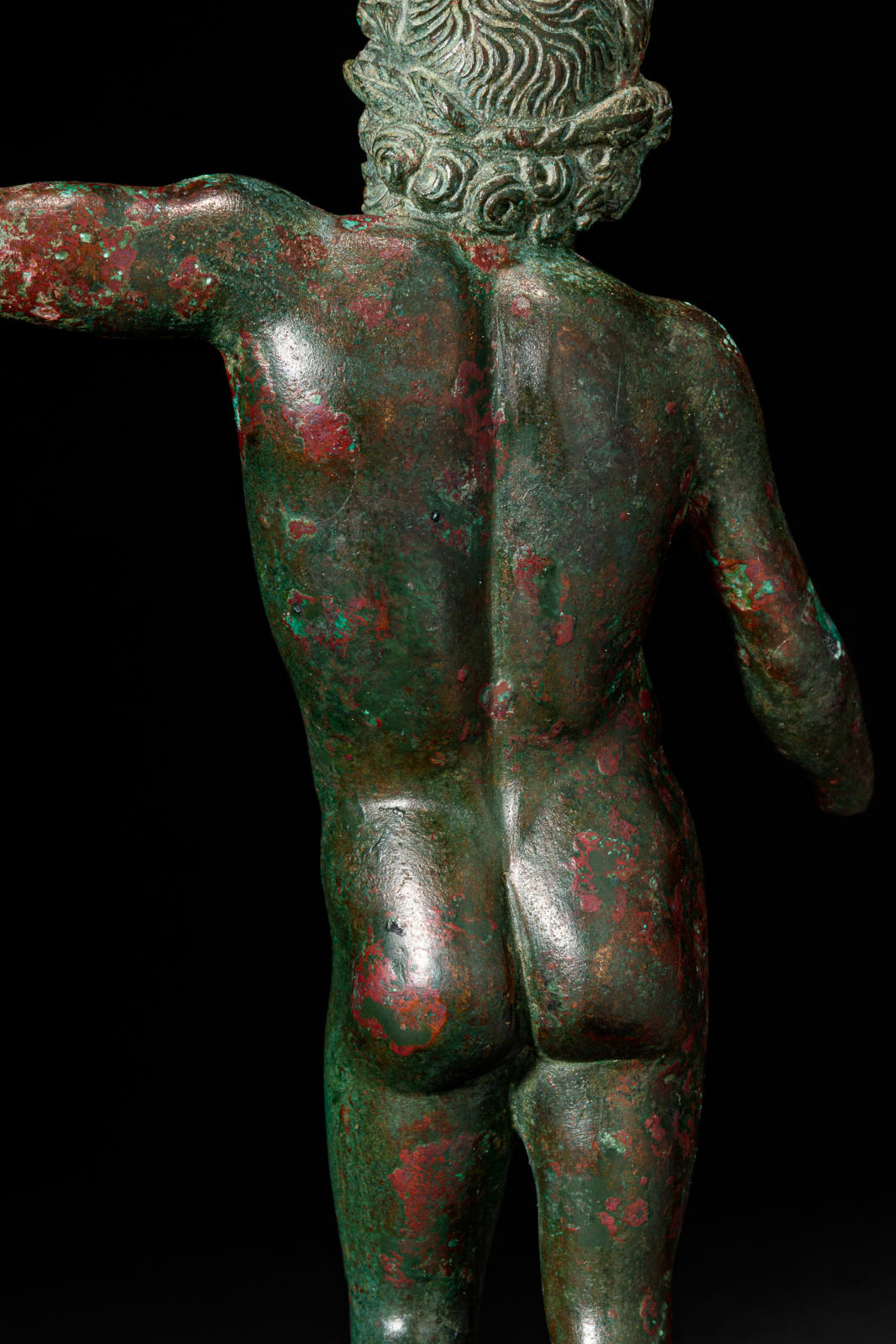 Roman Bronze Figure of Jupiter with Inlaid Eyes, Circa AD 75-125