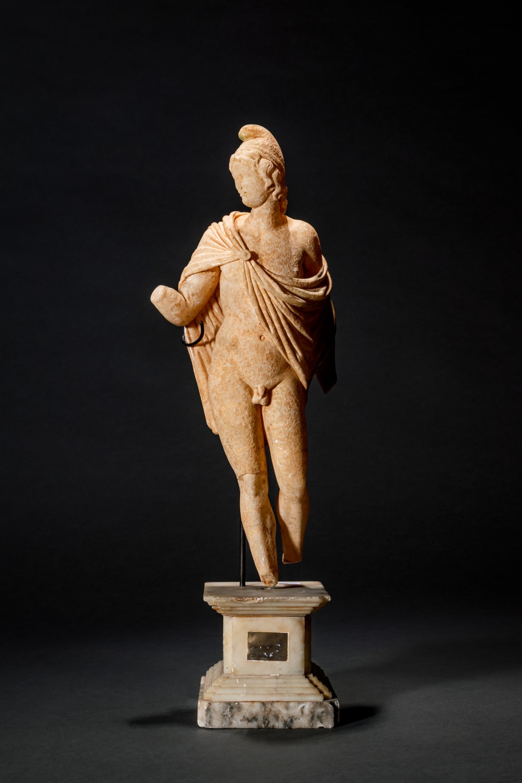 Roman Alabaster Figurine of Attis with Chlamis, Circa AD 100 - 200