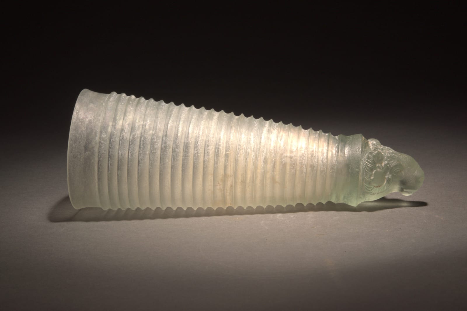 Achaemenid Glass Rython with Head of Ram, Achaemenid Glass Rython with Head of Ram, Ca. 500-400 BC