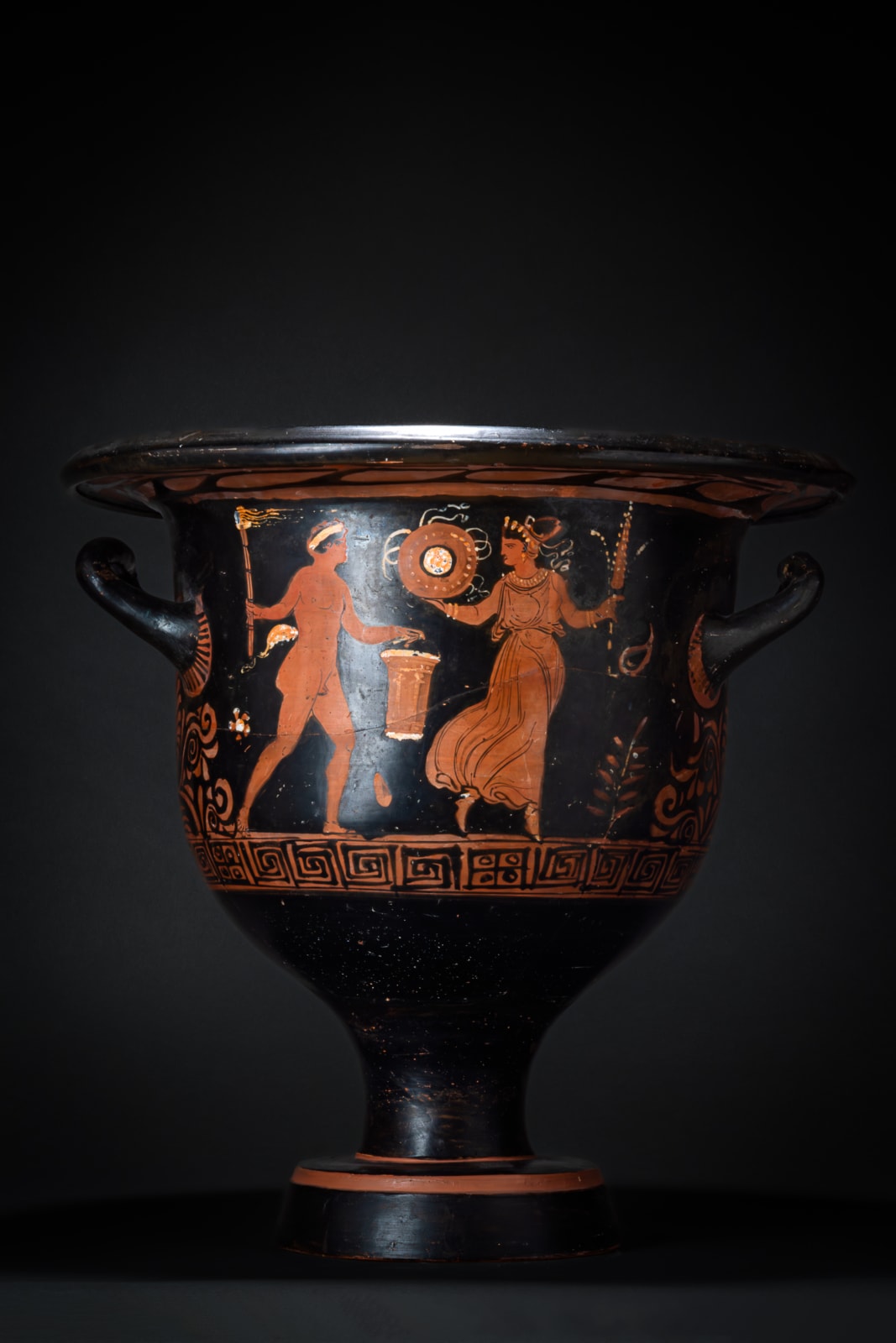 Apulian Bell Krater with an Offering Scene, Ca. 350 BC