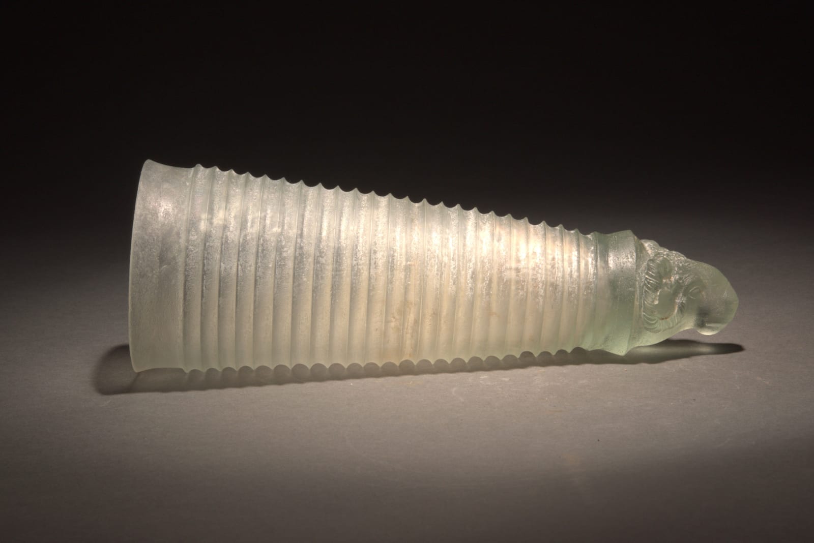 Achaemenid Glass Rython with Head of Ram, Achaemenid Glass Rython with Head of Ram, Ca. 500-400 BC