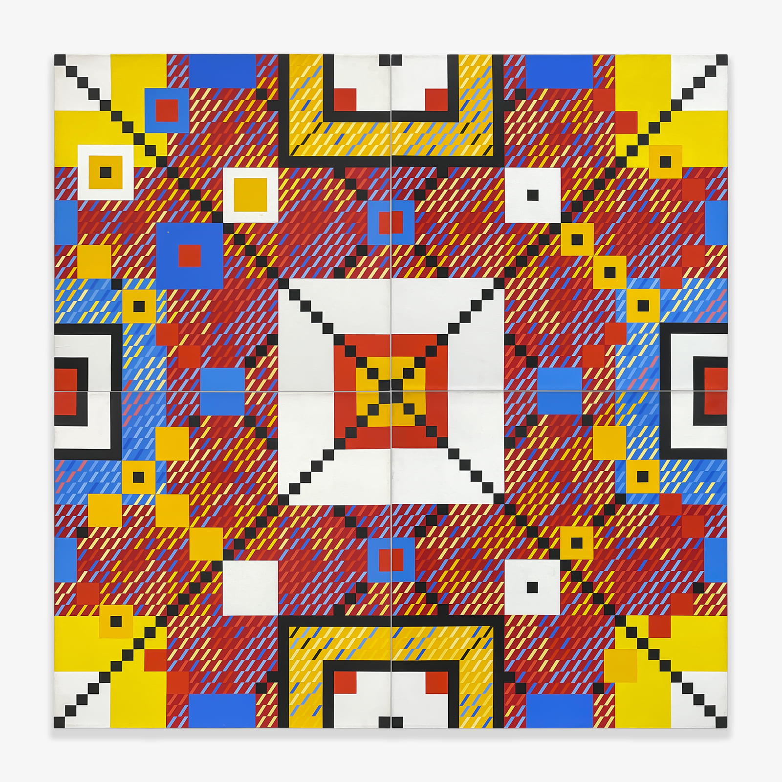 Gloria Klein, Structural Madness (Four Panels), 1986