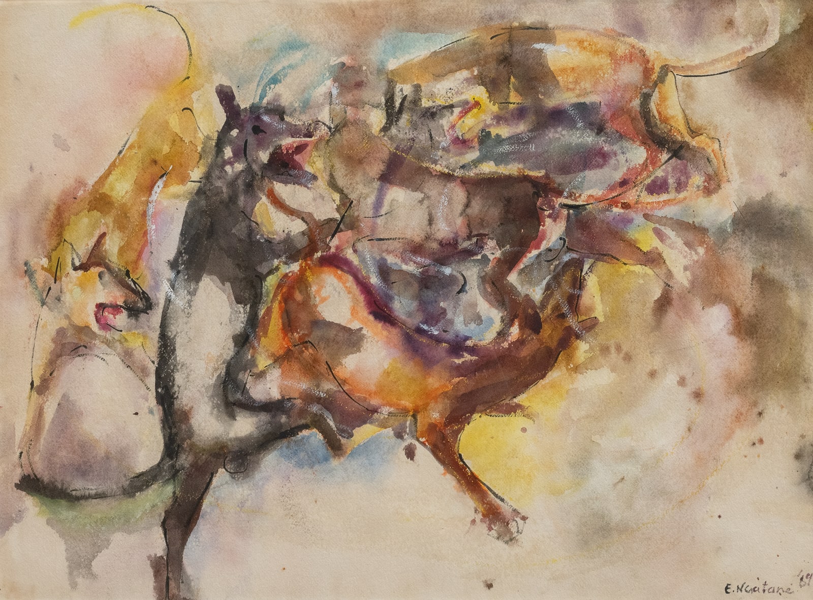 Ephraim Ngatane, Wild Dogs, 1969