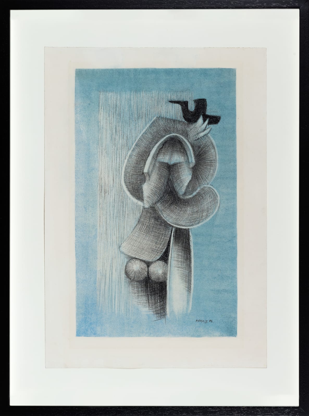 Sydney Kumalo, Woman Holding Bird over Head, 1982