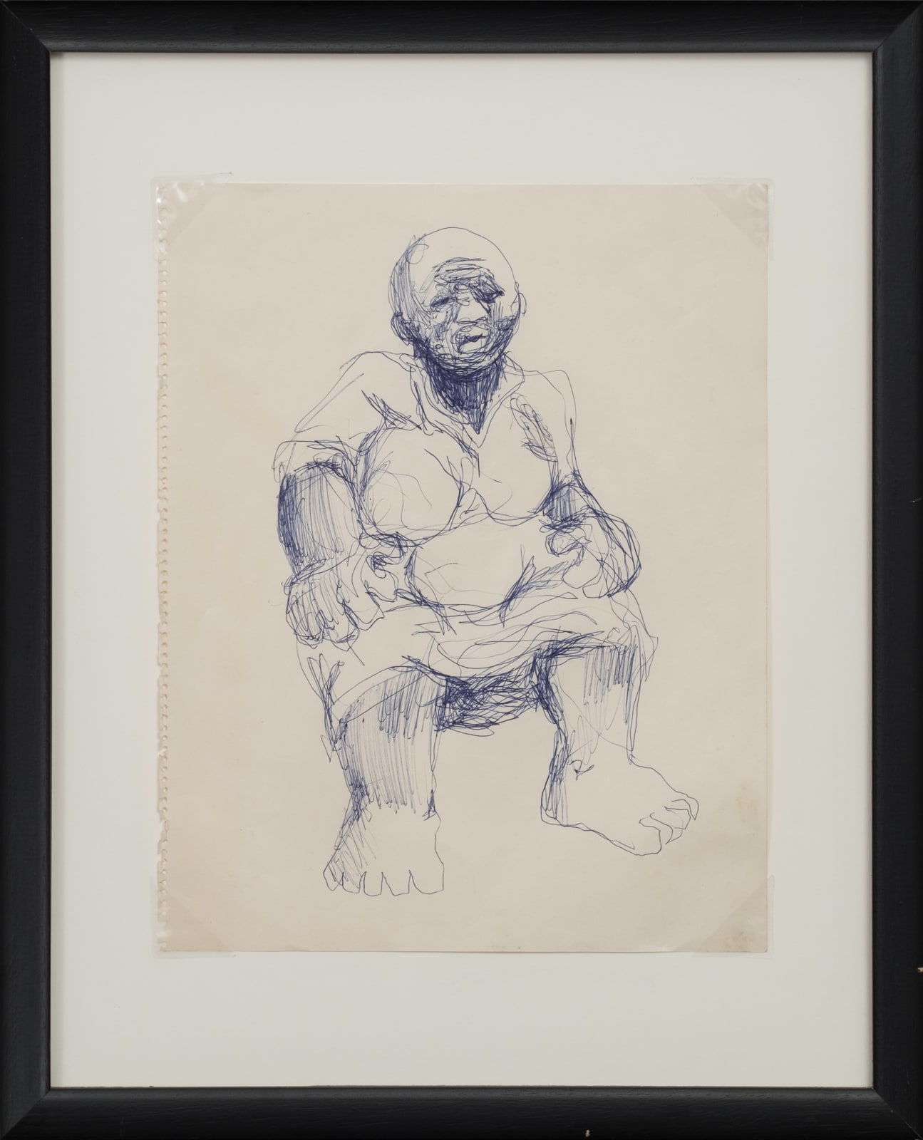 Dumile Feni, Untitled (Seated woman), c.1966