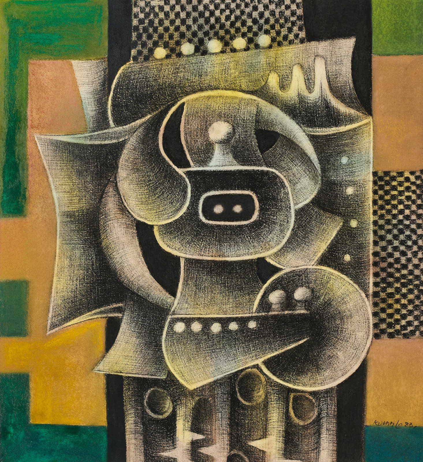 Sydney Kumalo, Untitled II (Drawing for wall relief sculptures), 1983