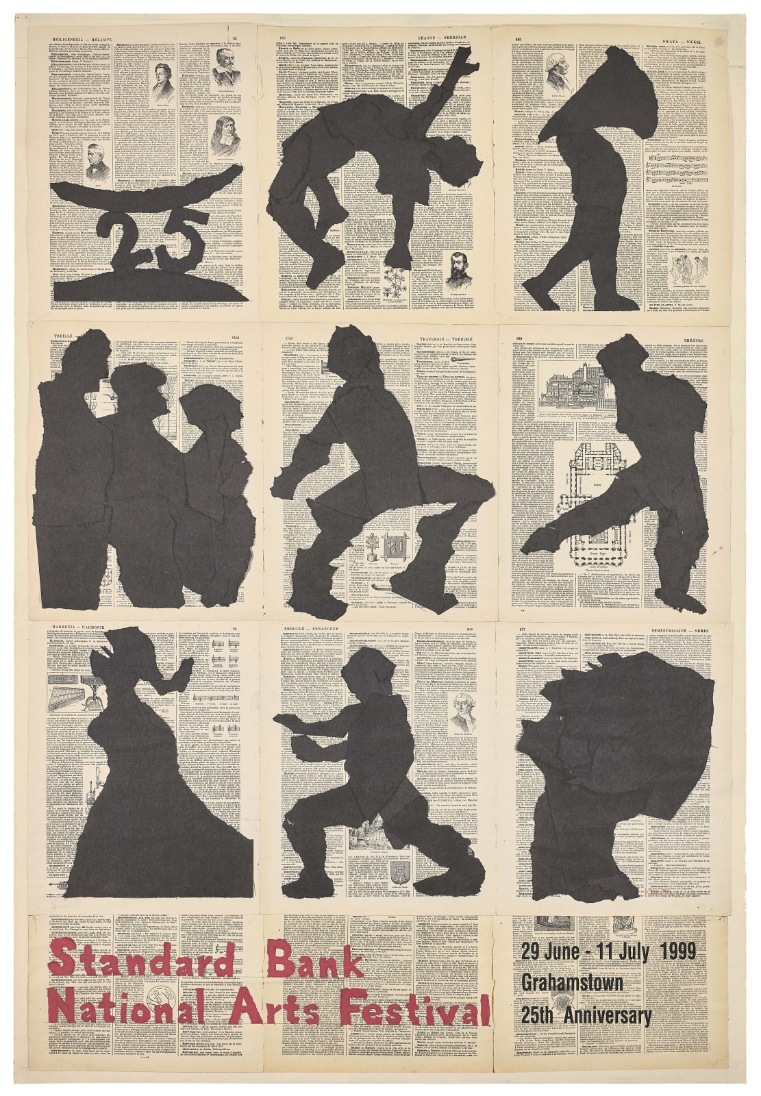 William Kentridge, Standard Bank National Arts Festival, poster, 1999