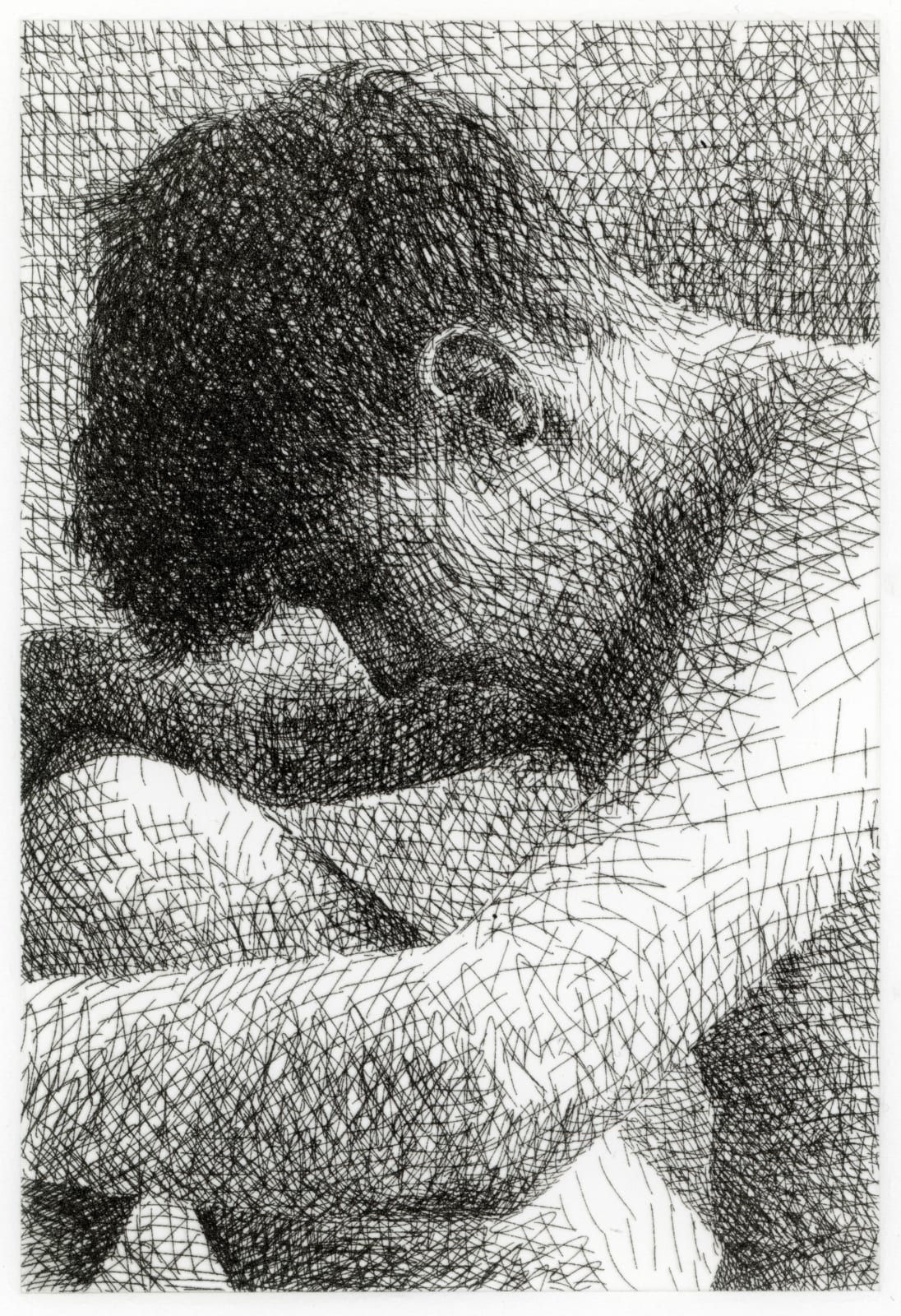 Peter Chater, Josh seated on the floor, 2025