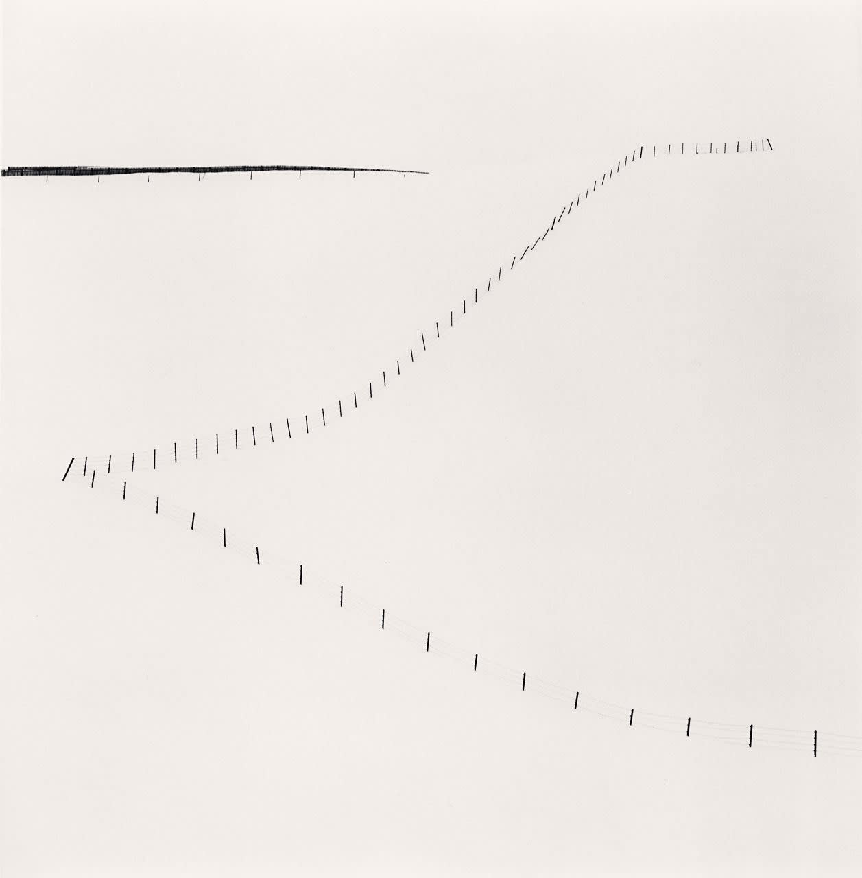 Michael Kenna, Hillside Fence, Study 6, Teshikaga, Hokkaido, 2007
