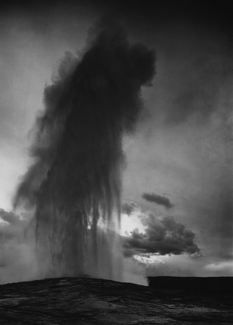 Ansel Adams, Old Faithful Geyser, Yellowstone National Park, Wyoming, 1942 (Printed 1950)