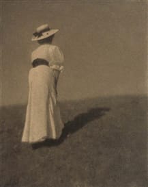 Heinrich Kühn, Lady in White in the Landscape, Study in Tones (Innsbruck), C. 1910