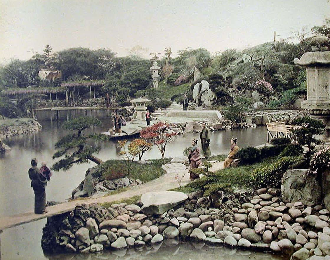 Kusakabe Kimbei, Prince Motta's Garden Tokyo, 1870