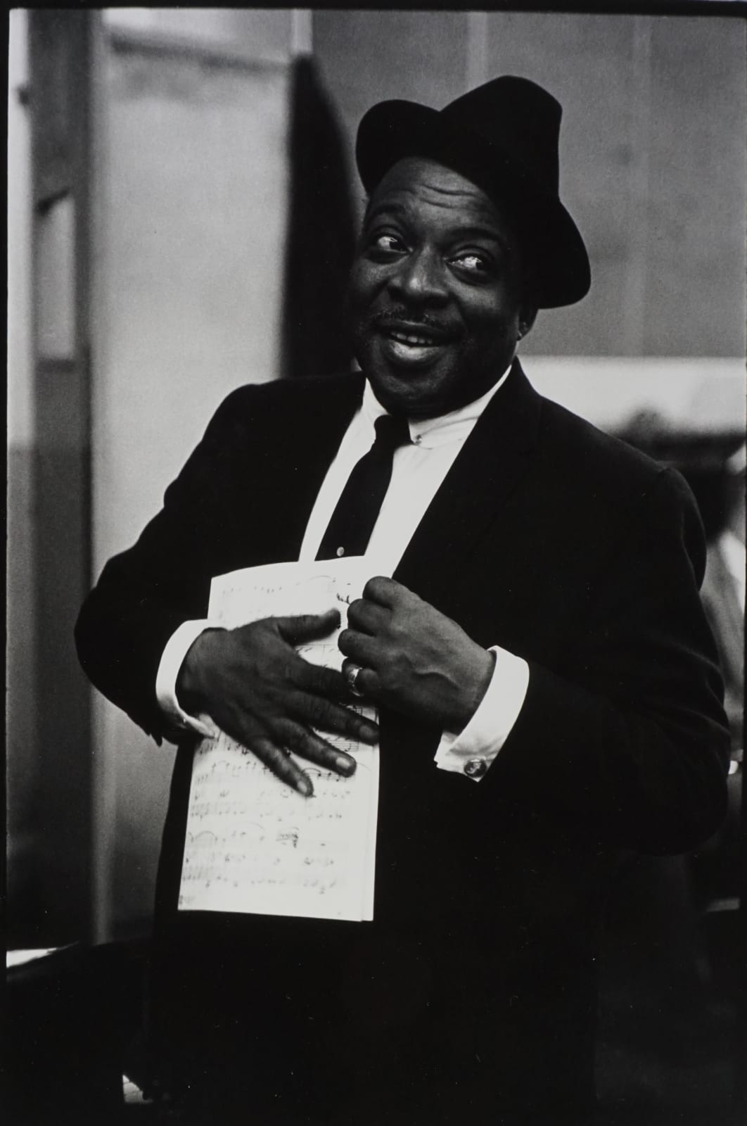 Herb Snitzer, Count Basie, New York City recording studio, 1960
