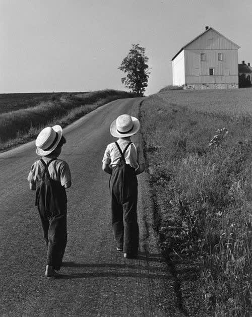 George Tice, Two Amish Boys, Lancaster, Pennsylvania, 1962/Printed July 3, 2015