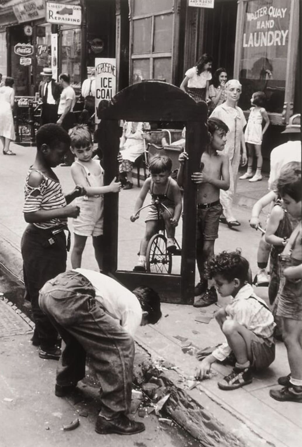 Helen Levitt (United States, b. 1913-2009), Children with Broken Mirror, New York, 1940