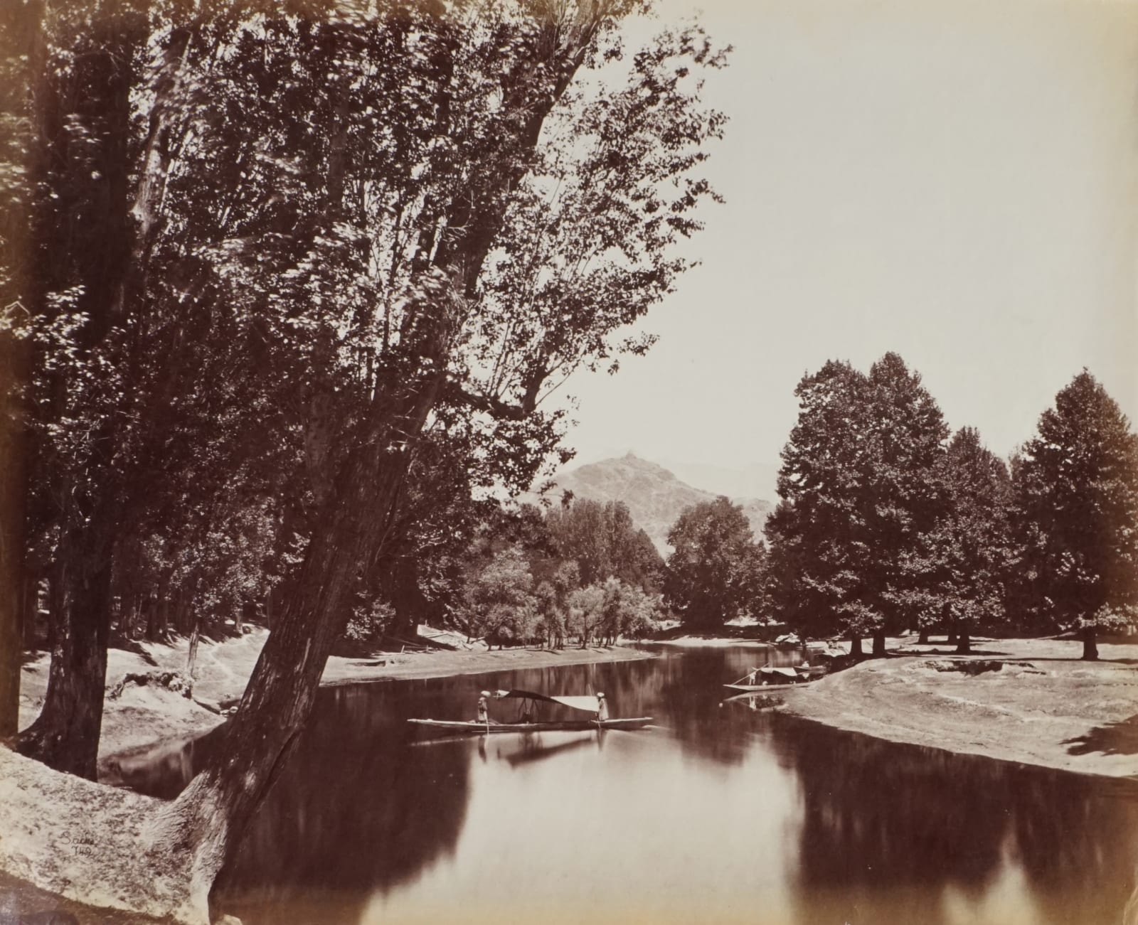 John Edward Sache, Cashmere. Up the Dhul Canal, below Chunar Bagh, 1870s