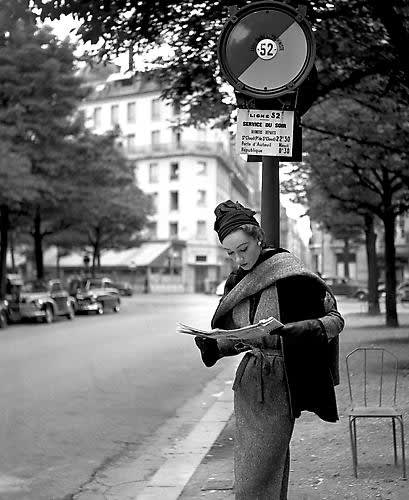 Georges Dambier, Sophie Litvak arret de Bus, Paris, 1952/Printed Later ...