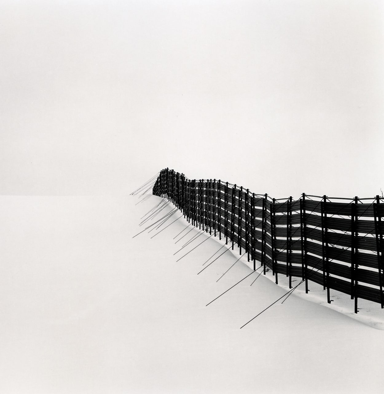 Michael Kenna, Prolonged Snow Fence, Teshikaga, Hokkaido, Japan