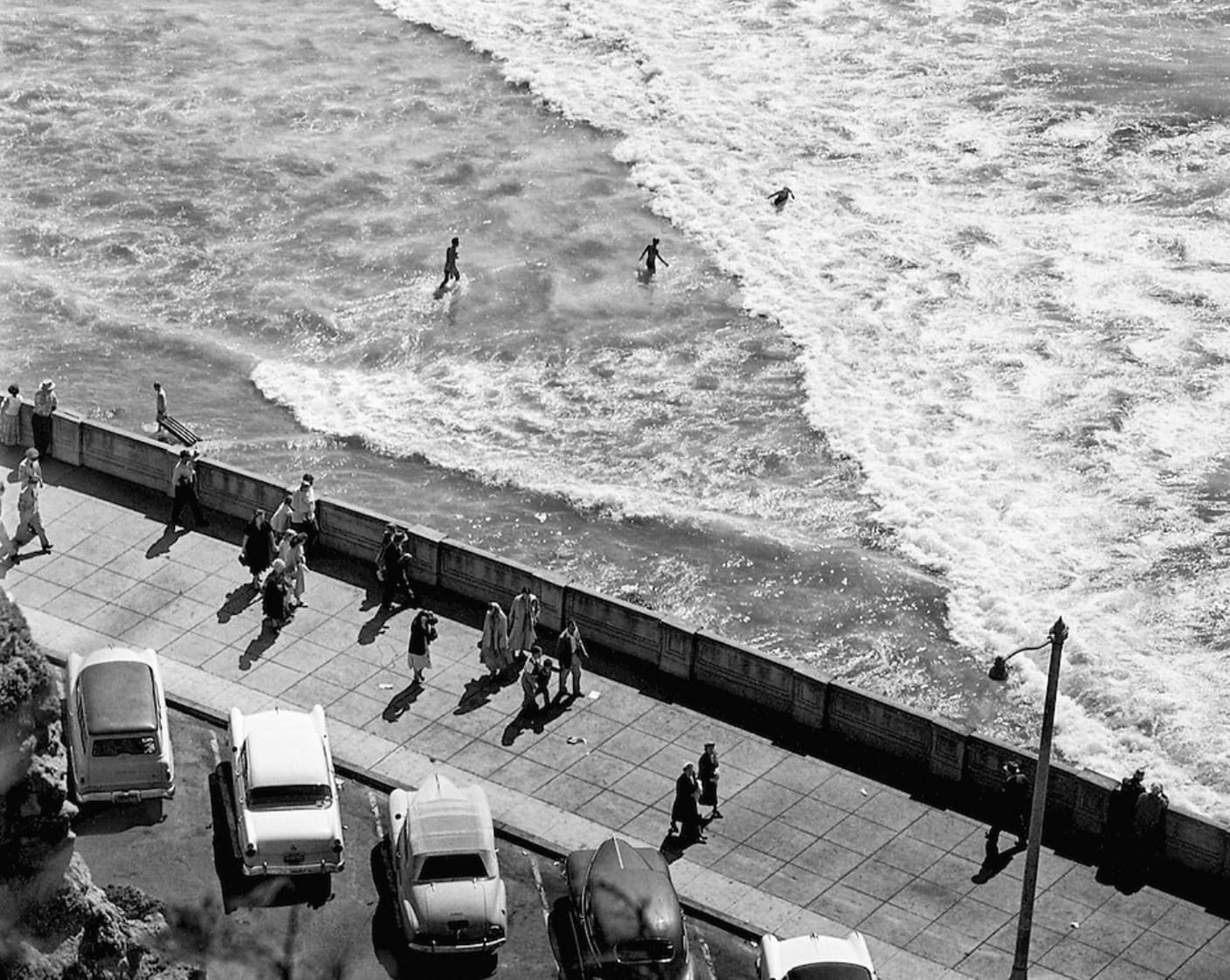 Fred Lyon, Overhead View of Ocean Beach, SF, c. 1950's