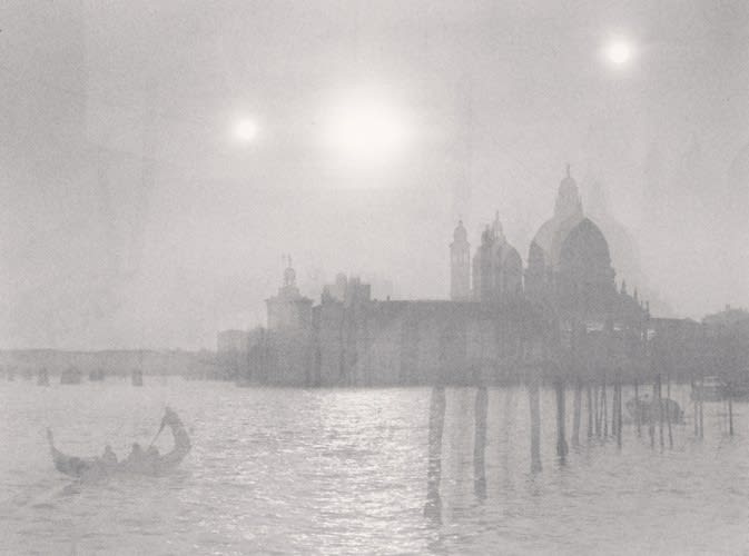 Michael Kenna, Gondolier and Basilica di Santa Maria della Salute, Venice, Italy, 1980 (printed 2023)