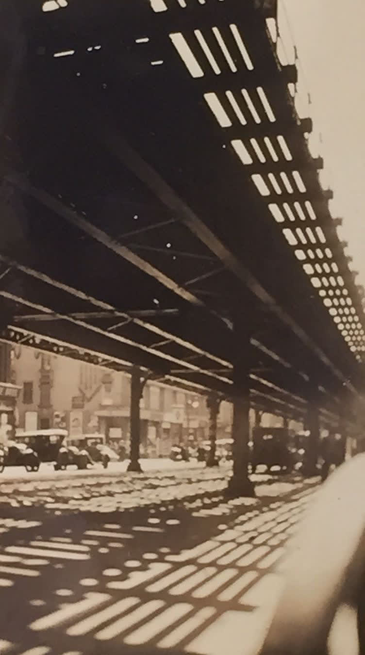 Fred Zinnemann, Untitled [under the El], n.d.