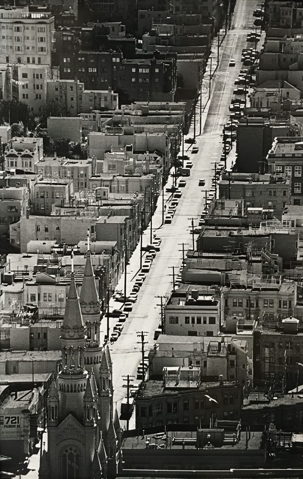 Fred Lyon, North Beach - St. Peter and Paul's Spires in Foreground - Russian Hill Beyond, 1974