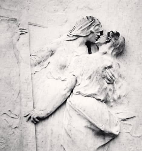 Michael Kenna, Gravestone Kiss, Cimitero San Michele, Venice, Italy,, 2007 (printed 2009)