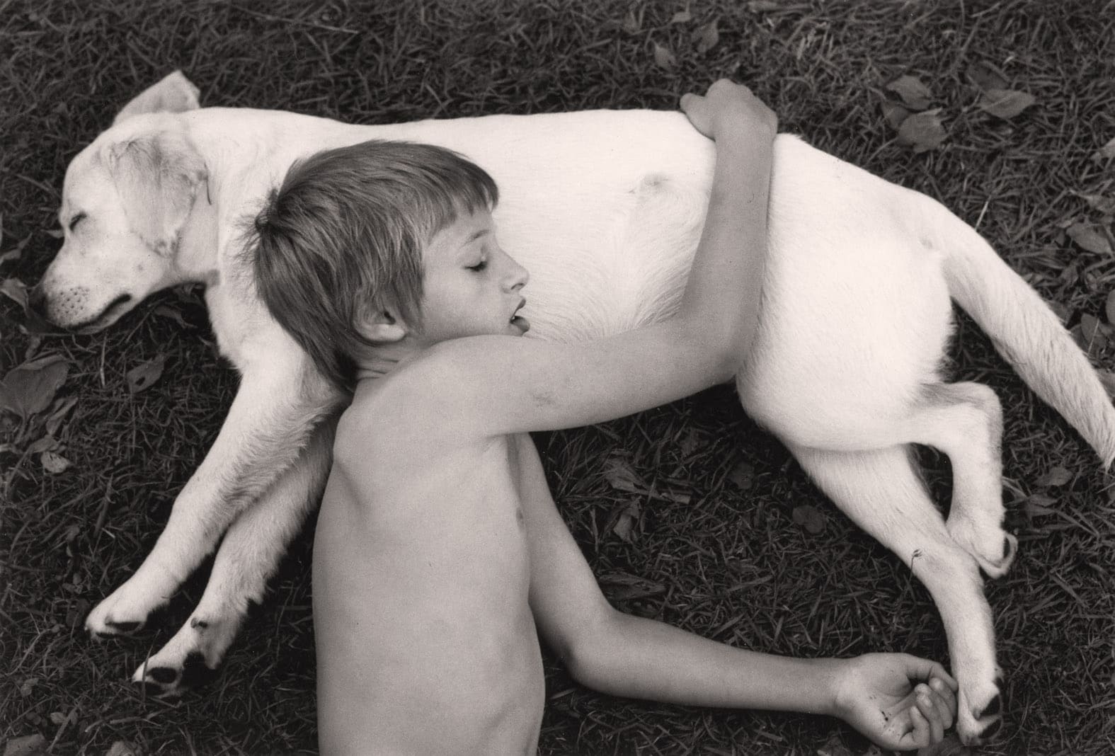 Pentti Sammallahti, Pyhäjärvi, Finland (Sleeping Boy & Dog), 2000 (Printed  Later) | Peter Fetterman Gallery