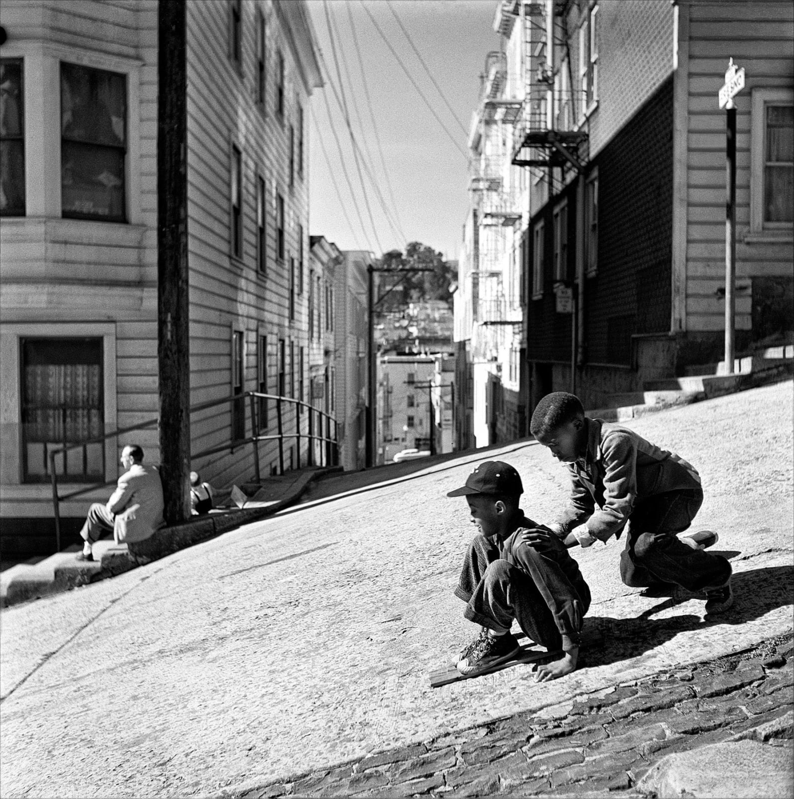 Fred Lyon, Kearny Street Above Broadway, San Francisco, 1952, printed later